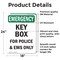 Signmission Key Box For Police And EMS Only, 18 in W x Rectangle, Vinyl Decal OS-2PACK-EM-D-1824-V-10458 - alternate 6